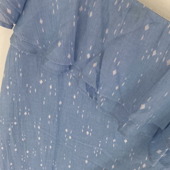 Charles Henry One Shoulder Diamond Dots light Blue Dress, Size M - Picture 5 of 16